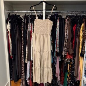 Elegant Cream Maxi Dress